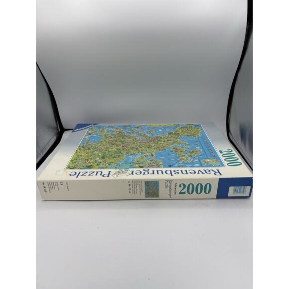 Ravensburger 2000 Piece Jigsaw Puzzle Illust Geograph Map of Europe 1997 Vintage - Picture 5 of 8